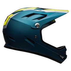 BELL kask rowerowy full face z daszkiem i regulacją SANCTION, Kolor: niebieski, Rozmiar: XS (48-51 cm)
