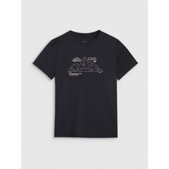 4F koszulka sportowa trekkingowa t-shirt dla dziewczynki 4FJWSS25TFTSF1199 czarna, Kolor: czarny, Rozmiar: 158/164