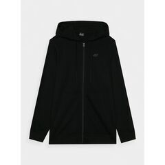 4F bluza dresowa męska rozpinana z kapturem 4FWMM00TSWSM1768 czarna, Kolor: czarny, Rozmiar: S
