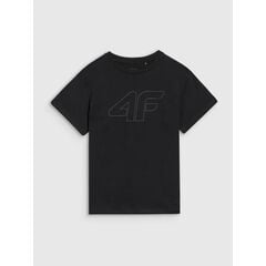 4F koszulka bawełniana t-shirt dla chłopca 4FJWMM00TTSHM2331 czarna, Kolor: czarny, Rozmiar: 140