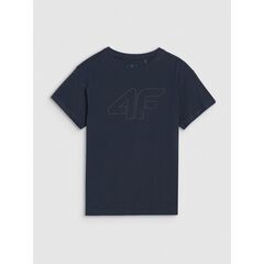 4F koszulka bawełniana t-shirt dla chłopca 4FJWMM00TTSHM2331 granatowa, Kolor: granatowy, Rozmiar: 158