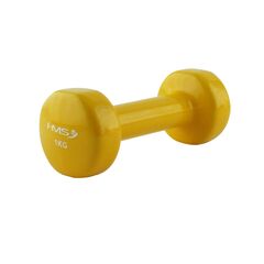 HMS ciężarek zeliwny pokryty winylem 1 kg 17023, Kolor: żółty