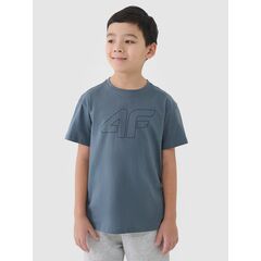 4F koszulka bawełniana t-shirt dla chłopca 4FJWSS25TTSHM2325 zielona, Kolor: zielony, Rozmiar: 158