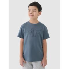 4F koszulka bawełniana t-shirt dla chłopca 4FJWSS25TTSHM2325 zielona, Kolor: zielony, Rozmiar: 122