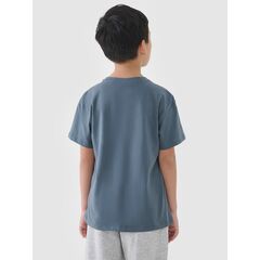 4F koszulka bawełniana t-shirt dla chłopca 4FJWSS25TTSHM2325 zielona, Kolor: zielony, Rozmiar: 122, 3 zdjęcie