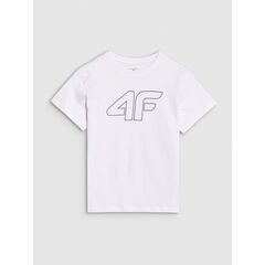 4F t-shirt dziecięcy koszulka dla dziewczynki oversize 4FJWMM00TTSHF2333 biały, Kolor: biały, Rozmiar: 146, 5 zdjęcie