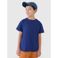 4F koszulka bawełniana t-shirt dla chłopca 4FJWSS25TTSHM2325 niebieska, Kolor: niebieski, Rozmiar: 134