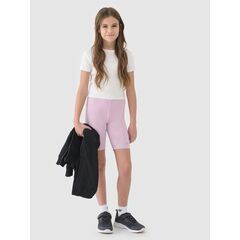 4F krótkie legginsy dla dziewczynki 4FJWSS25TSTIF014 jasnoróżowe, Kolor: jasnoróżowy, Rozmiar: 140