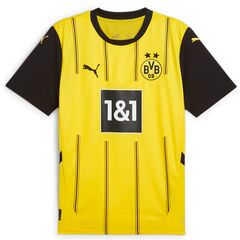 PUMA koszulka meczowa BVB Borussia Dortmunds domowa żółto-czarna, Kolor: czarny, Rozmiar: XS