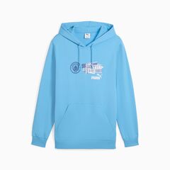 PUMA bluza treningowa męska Manchester City niebieska, Kolor: niebieski, Rozmiar: XS