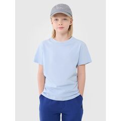 4F koszulka bawełniana t-shirt dla chłopca 4FJWSS25TTSHM2324 błękitna, Kolor: błękitny, Rozmiar: 158
