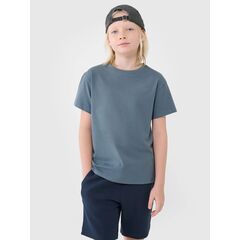 4F koszulka bawełniana t-shirt dla chłopca 4FJWSS25TTSHM2324 turkusowy, Kolor: turkusowy, Rozmiar: 128