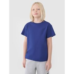 4F koszulka bawełniana t-shirt dla chłopca 4FJWSS25TTSHM2324 niebieska, Kolor: niebieski, Rozmiar: 152