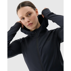 4F bluza damska dresowa sportowa treningowa z kapturem 4FRSS25TFSWF467 czarna, Kolor: czarny, Rozmiar: L, 5 zdjęcie