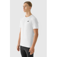 4F t-shirt do ćwiczeń koszulka męska 4FWSS25TFTSM1343 biała, Kolor: biały, Rozmiar: XL, 4 zdjęcie