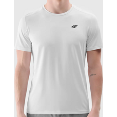 4F t-shirt do ćwiczeń koszulka męska 4FWSS25TFTSM1343 biała, Kolor: biały, Rozmiar: XL