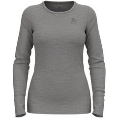 ODLO Koszulka damska BL TOP crew neck l/s MERINO 200 czarna, Kolor: szary, Rozmiar: XS, 2 zdjęcie
