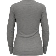 ODLO Koszulka damska BL TOP crew neck l/s MERINO 200 czarna, Kolor: szary, Rozmiar: XS, 3 zdjęcie