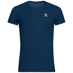 ODLO Koszulka tech. męska BL TOP crew neck s/s ACTIVE F-DRY LIGHT niebieska, Kolor: granatowy, Rozmiar: S