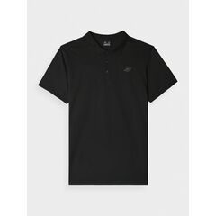 4F koszulka męska bawełniane polo 4FWMM00TPTSM367 czarna, Kolor: czarny, Rozmiar: S, 5 zdjęcie