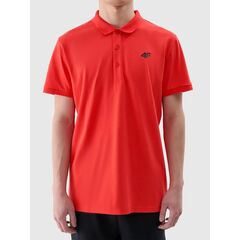 4F koszulka męska bawełniane polo 4FWMM00TPTSM367 czerwona, Kolor: czerwony, Rozmiar: L, 2 zdjęcie