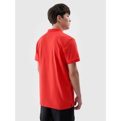 4F koszulka męska bawełniane polo 4FWMM00TPTSM367 czerwona, Kolor: czerwony, Rozmiar: L, 3 zdjęcie