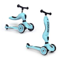 SCOOTANDRIDE Highwaykick 1 2w1 Jeździk i hulajnoga 1-5 lat niebieska