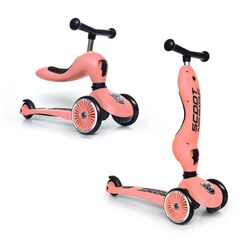 SCOOTANDRIDE Highwaykick 1 2w1 Jeździk i hulajnoga 1-5 lat czerwona
