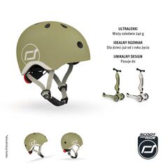 SCOOTANDRIDE Kask XXS-S dla dzieci 1-5 lat zielony