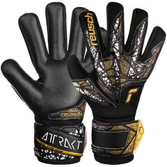 Rękawice bramkarskie REUSCH Attrakt Silver NC Finger Support, Kolor: czarny, Rozmiar: 10