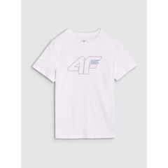 4F t-shirt bawełniany koszulka chłopięca 4FJWSS25TTSHM2185 biała, Kolor: biały, Rozmiar: 146, 5 zdjęcie