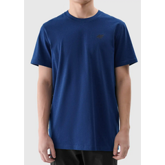 4F t-shirt męski koszulka bawełniana 4FWMM00TTSHM2256 niebieska, Kolor: niebieski, Rozmiar: S