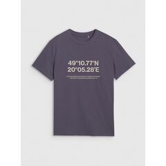 4F t-shirt bawełniany koszulka męska z nadrukiem 4FWSS25TTSHM2209 niebieski, Kolor: niebieski, Rozmiar: L, 5 zdjęcie