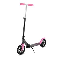 NILS EXTREME hulajnoga młodzieżowa z kauczukowymi kołami HM1302 czarna/różowa, Kolor: różowa, Waga: 4kg