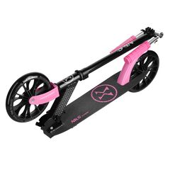 NILS EXTREME hulajnoga młodzieżowa z kauczukowymi kołami HM1302 czarna/różowa, Kolor: różowa, Waga: 4kg, 2 zdjęcie
