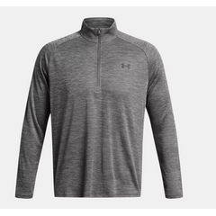 UNDER ARMOUR koszulka z długim rękawem longsleeve z zamkiem UA Tech szara, Kolor: szary, Rozmiar: L, 2 zdjęcie