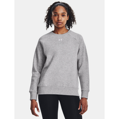 UNDER ARMOUR bluza damska dresowa  Rival Fleece Crew szara, Kolor: szary, Rozmiar: L