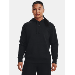 UNDER ARMOUR bluza dresowa damska z kapturem Rival Fleece czarna, Kolor: czarny, Rozmiar: XS