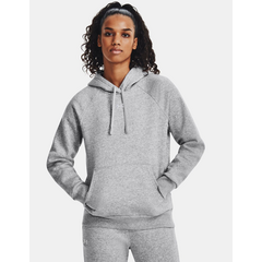 UNDER ARMOUR bluza dresowa damska z kapturem Rival Fleece szara, Kolor: szary, Rozmiar: L