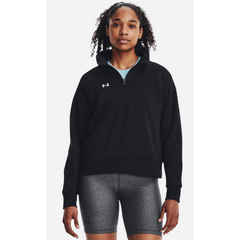 UNDER ARMOUR bluza dresowa damska z kapturem rozpinana Rival Fleece HZ czarna, Kolor: czarny, Rozmiar: L