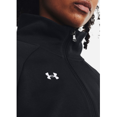 UNDER ARMOUR bluza dresowa damska z kapturem rozpinana Rival Fleece HZ czarna, Kolor: czarny, Rozmiar: L, 3 zdjęcie