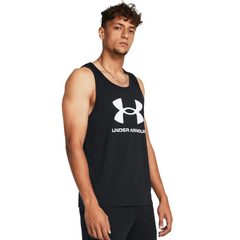 UNDER ARMOUR koszulka na ramiączkach treningowa męska czarna, Kolor: czarny, Rozmiar: S