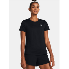 UNDER ARMOUR koszulka t-shirt damski sportowy Tech SSV- Solid czarna, Kolor: czarny, Rozmiar: L