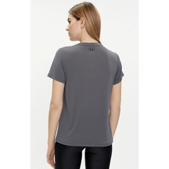 UNDER ARMOUR koszulka t-shirt damski sportowy Tech SSV- Solid szara, Kolor: szary, Rozmiar: S, 4 zdjęcie