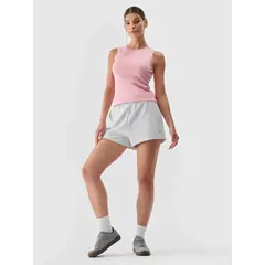 4F top prążkowany bawełniany damski na ramiączkach 4FWMM00TSLEF132 różowy, Kolor: różowy, Rozmiar: S, 3 zdjęcie