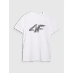 4F t-shirt męski koszulka bawełniana 4FWMM00TTSHM2257 czerwony, Kolor: biały, Rozmiar: S, 6 zdjęcie