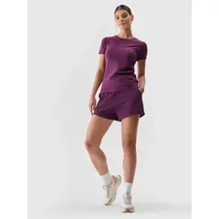 4F koszulka bawełniana damska do ćwiczeń 4FWSS25TTSHF2351 fioletowa, Kolor: fioletowy, Rozmiar: XS, 5 zdjęcie