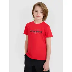 4F koszulka sportowa t-shirt dziecięcy 4FJWSS25TFTSM1209 czerwona, Kolor: czerwony, Rozmiar: 158/164