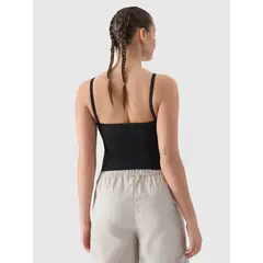 4F koszulka na ramiączkach top damski 4FWSS25TSLEF127 czarna, Kolor: czarny, Rozmiar: XS, 3 zdjęcie