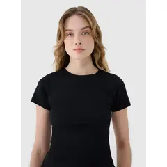 4F t-shirt treningowy damski koszulka do ćwiczeń 4FWSS25TTSHF1995 czarna, Kolor: czarny, Rozmiar: L, 3 zdjęcie